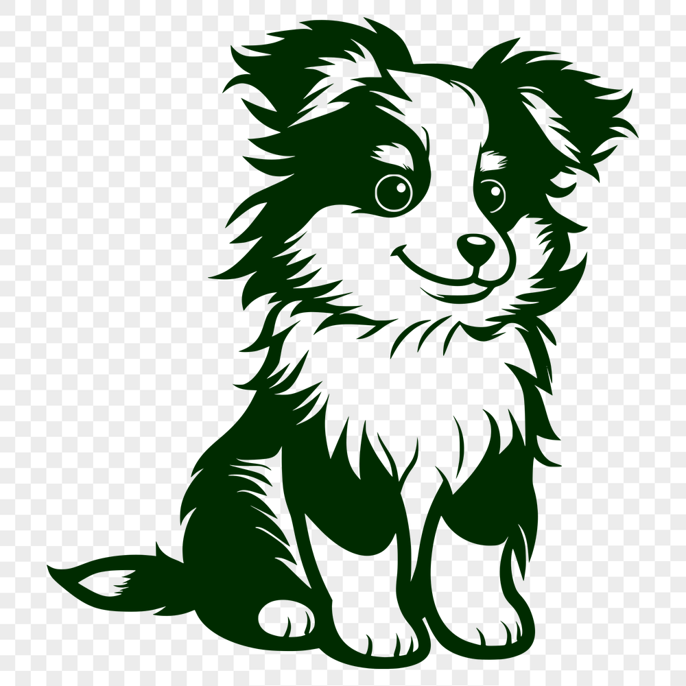 Free Sitting Shetland Sheepdog Digital Art