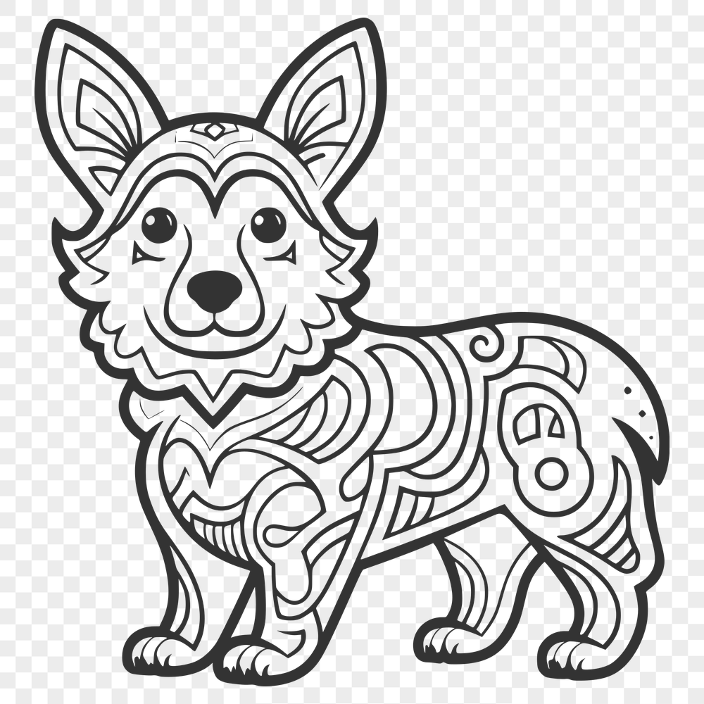 Artistic Welsh Corgi - For Laser Project