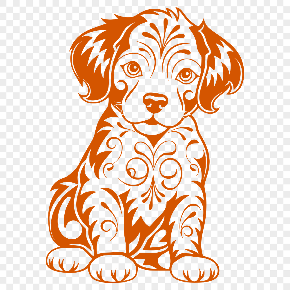 Cute Sitting Puppy Printable Image