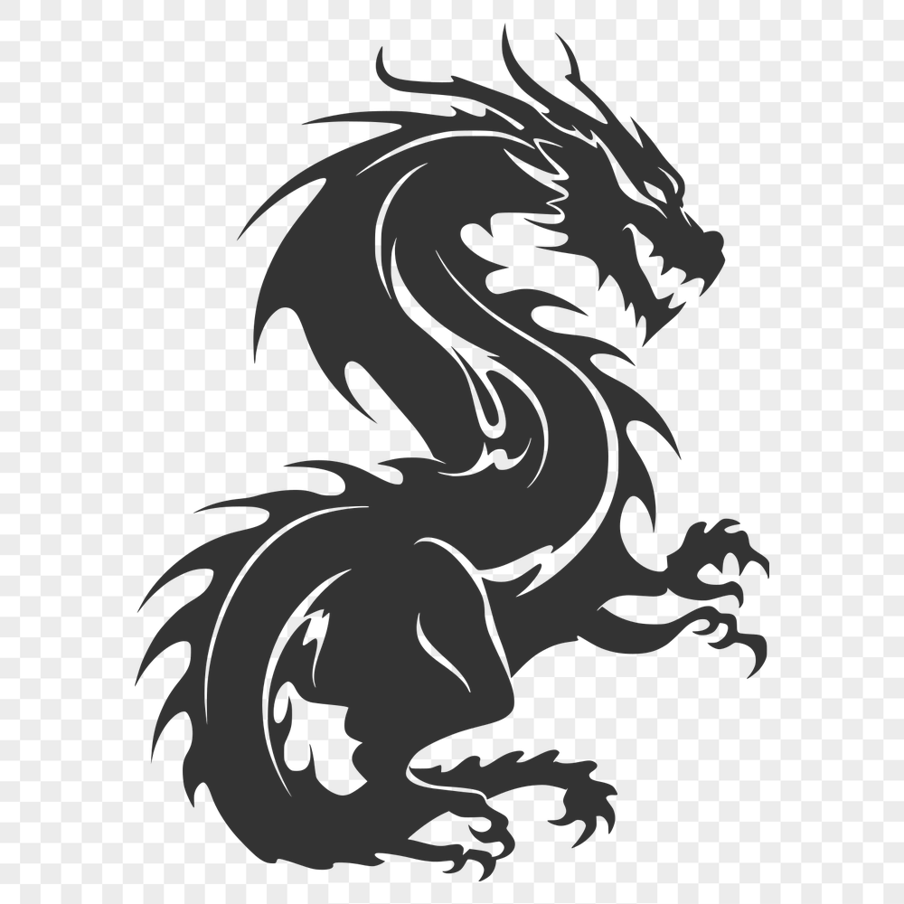 Artistic Dragon - Cricut PNG