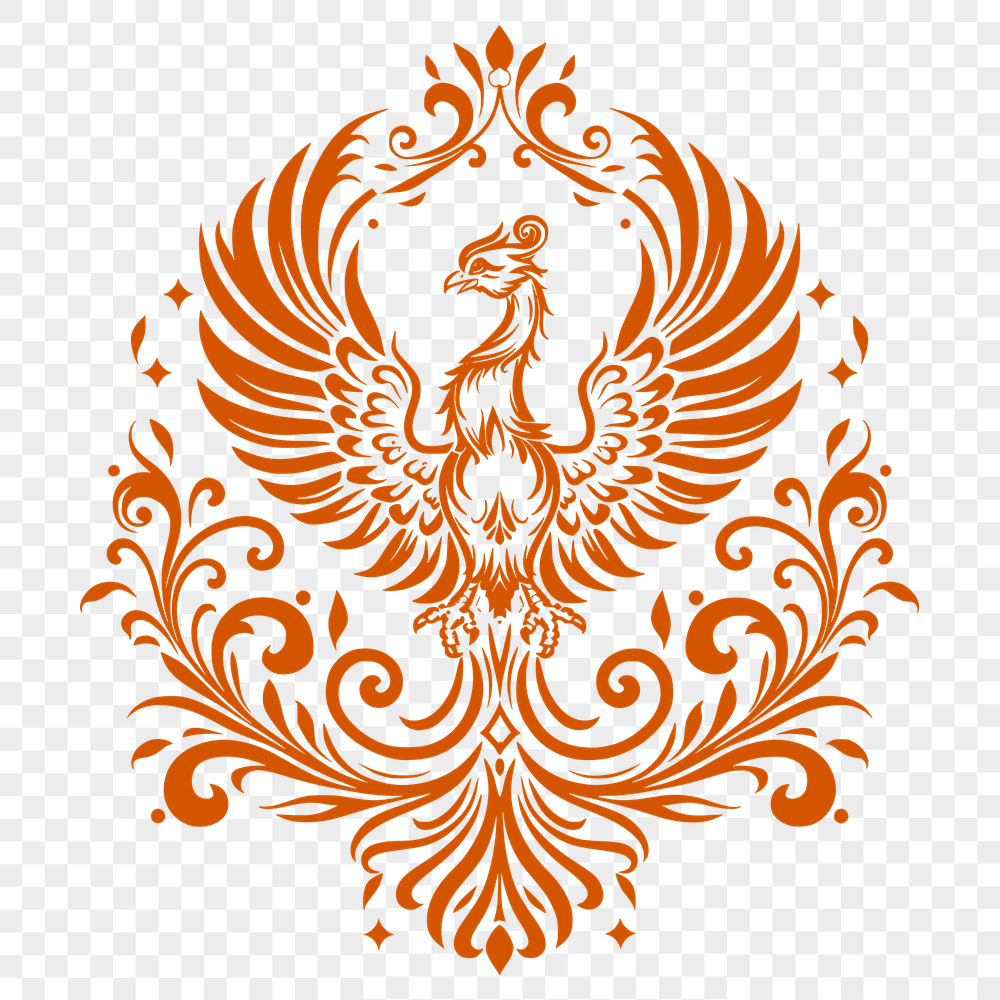 Free Ornate Pheonix Stencil