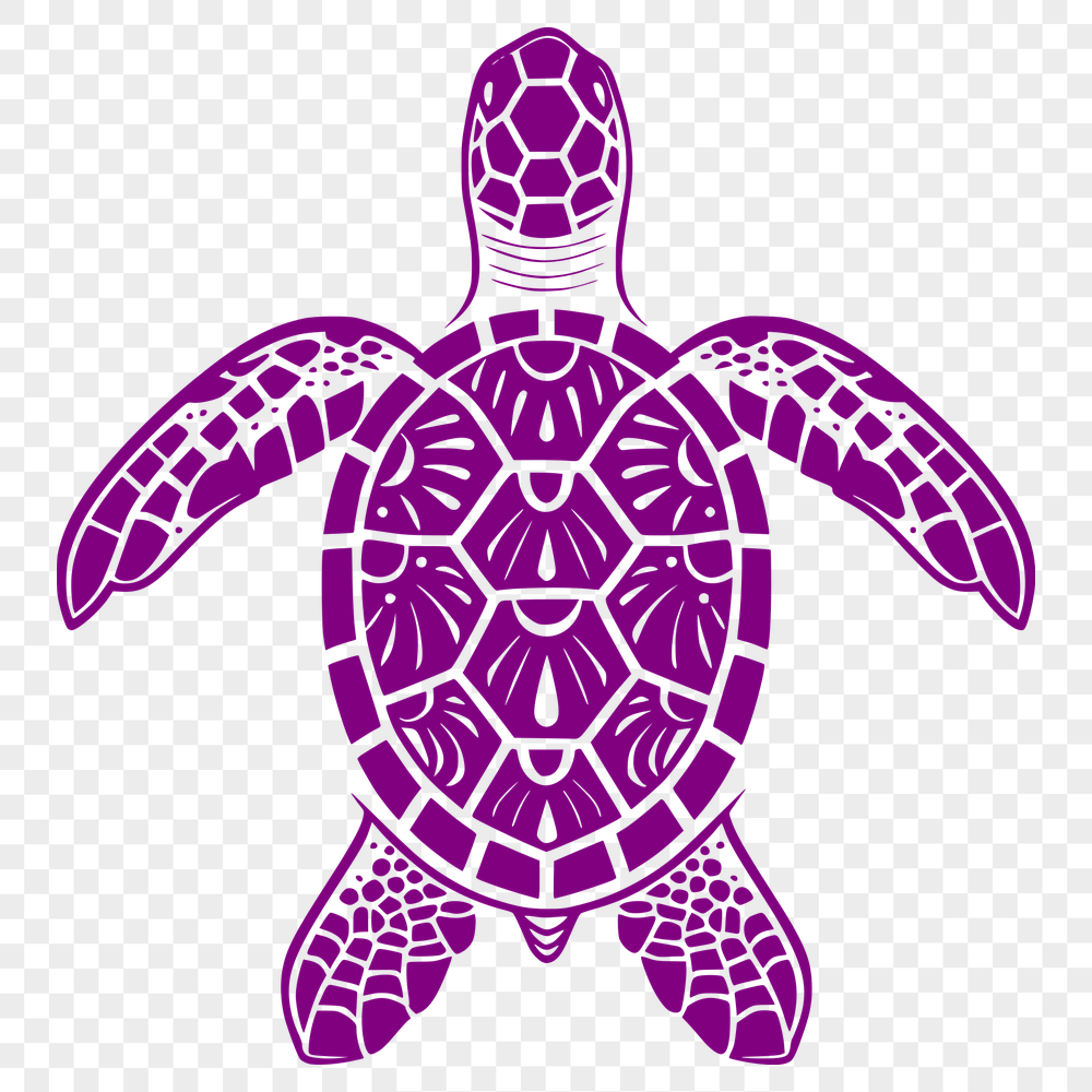 Ornate Sea Turtle Digital Art