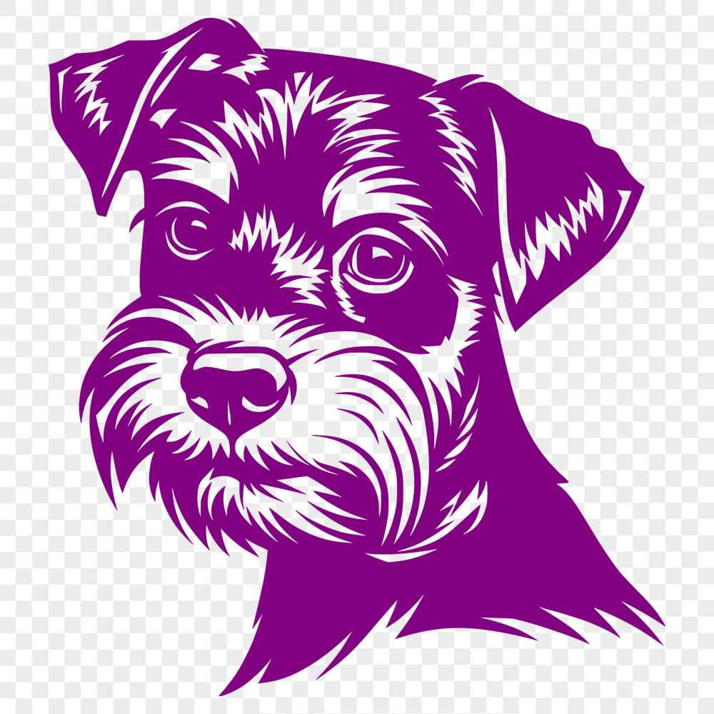 Artistic Miniature Schnauzer Stencil