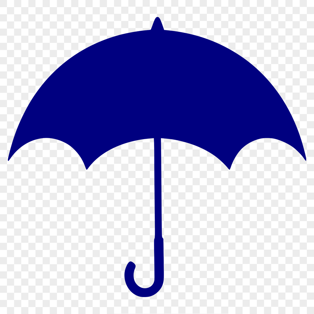 Rainy Day Relief: Simple Vector Umbrella Illustration A simple illustration of an open umbrella, providing protection from the rain.
