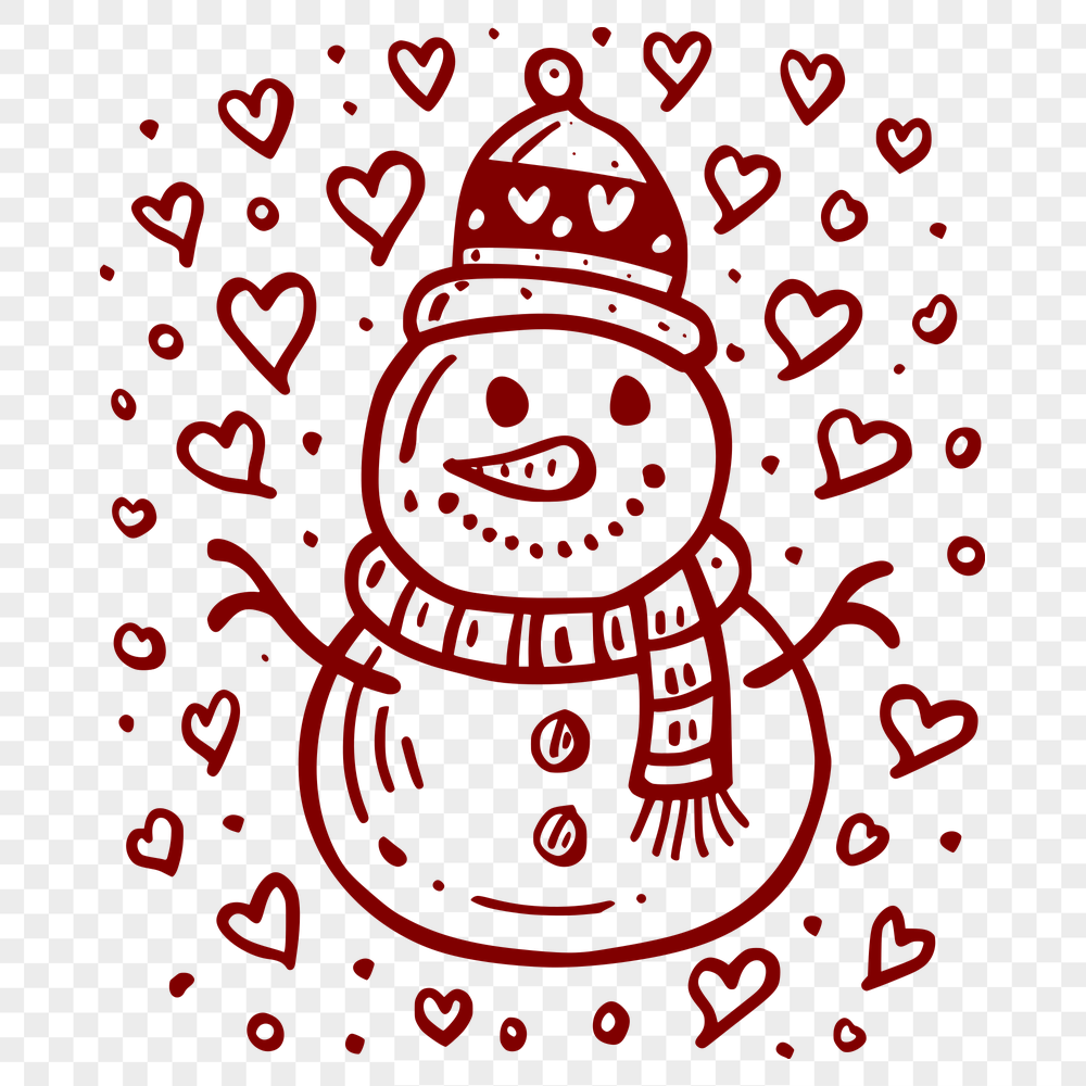 Beautiful Snowman - Laser PNG