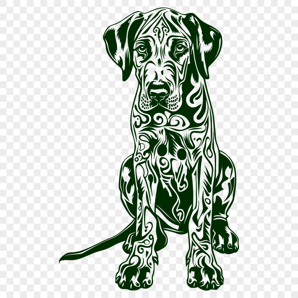 Sitting Great Dane Vector Image