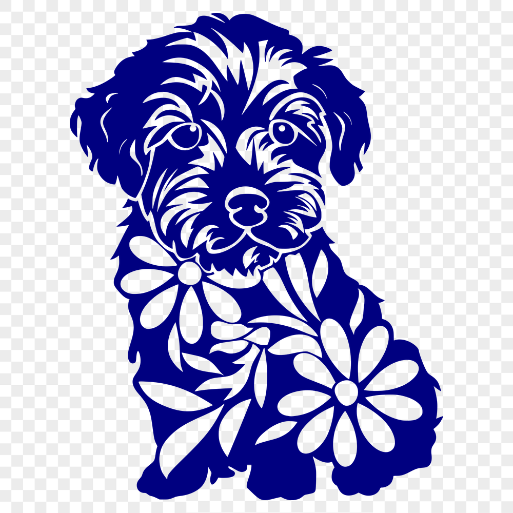 Floral Dog PNG