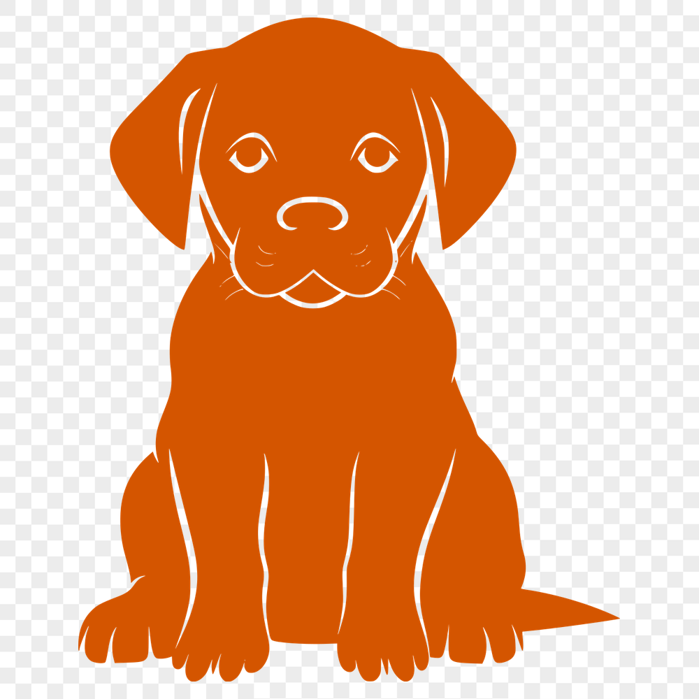 Beautiful Sitting Labrador Retriever Clip Art