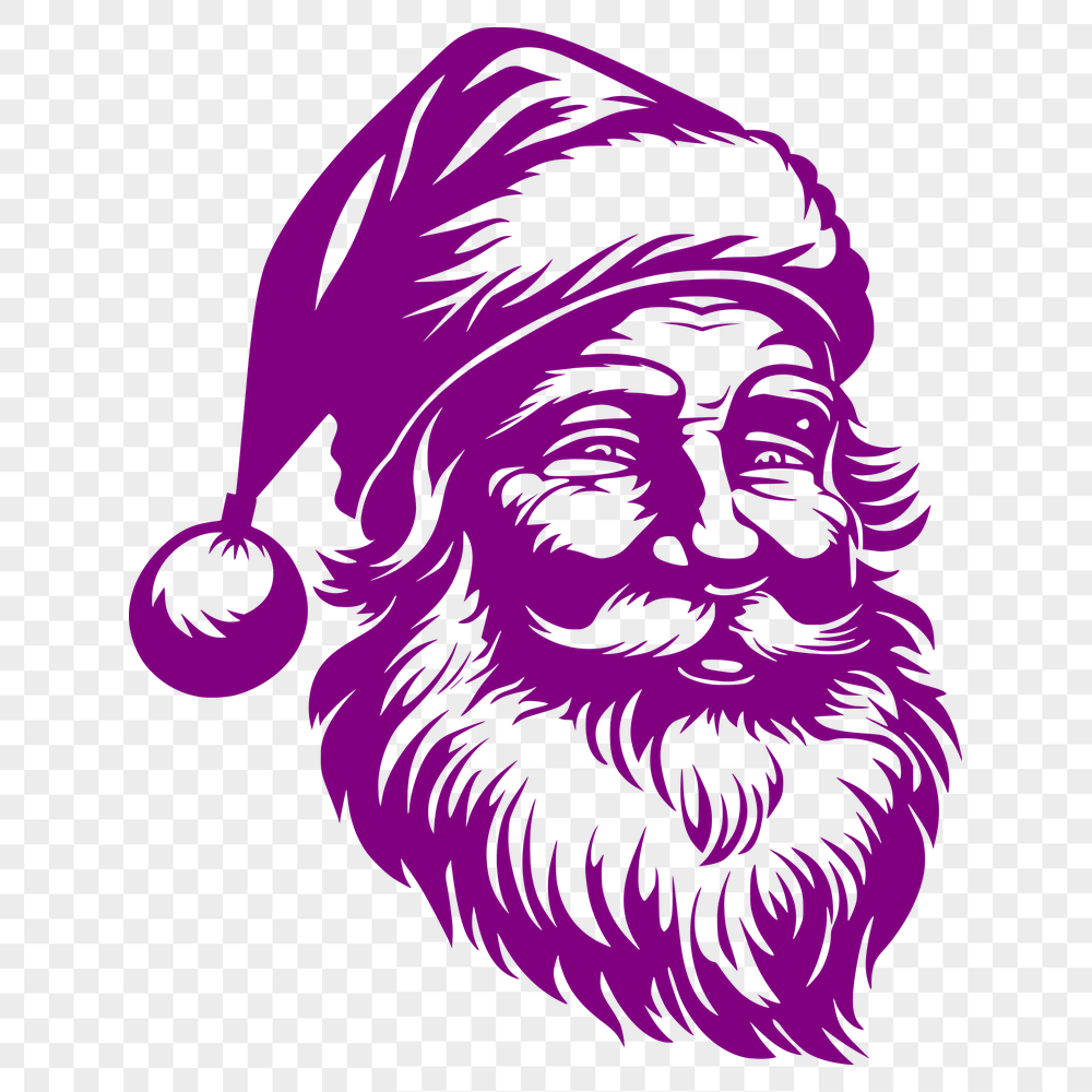 Artistic Santa In PNG Format