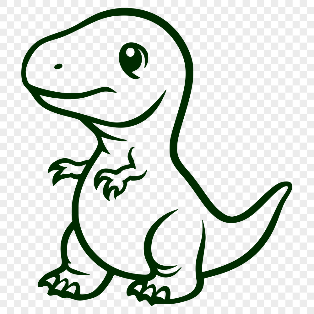 Beautiful Baby Dinosaur - DXF Format