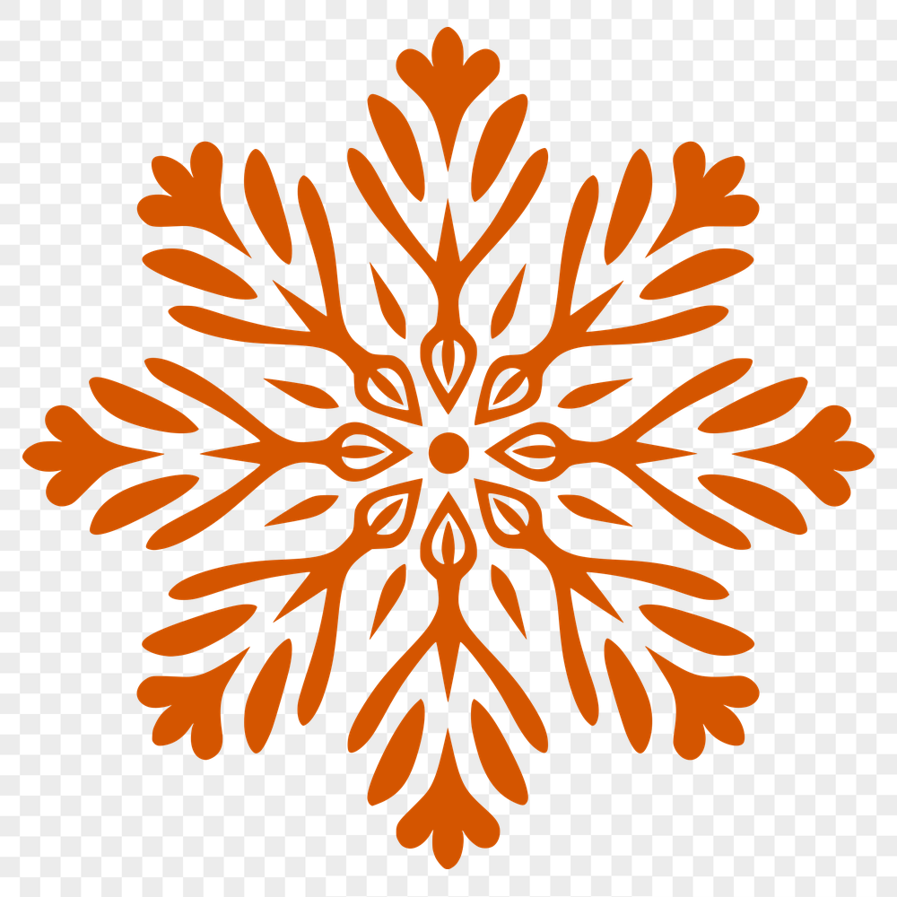 Ornate Snowflake In PDF And PNG