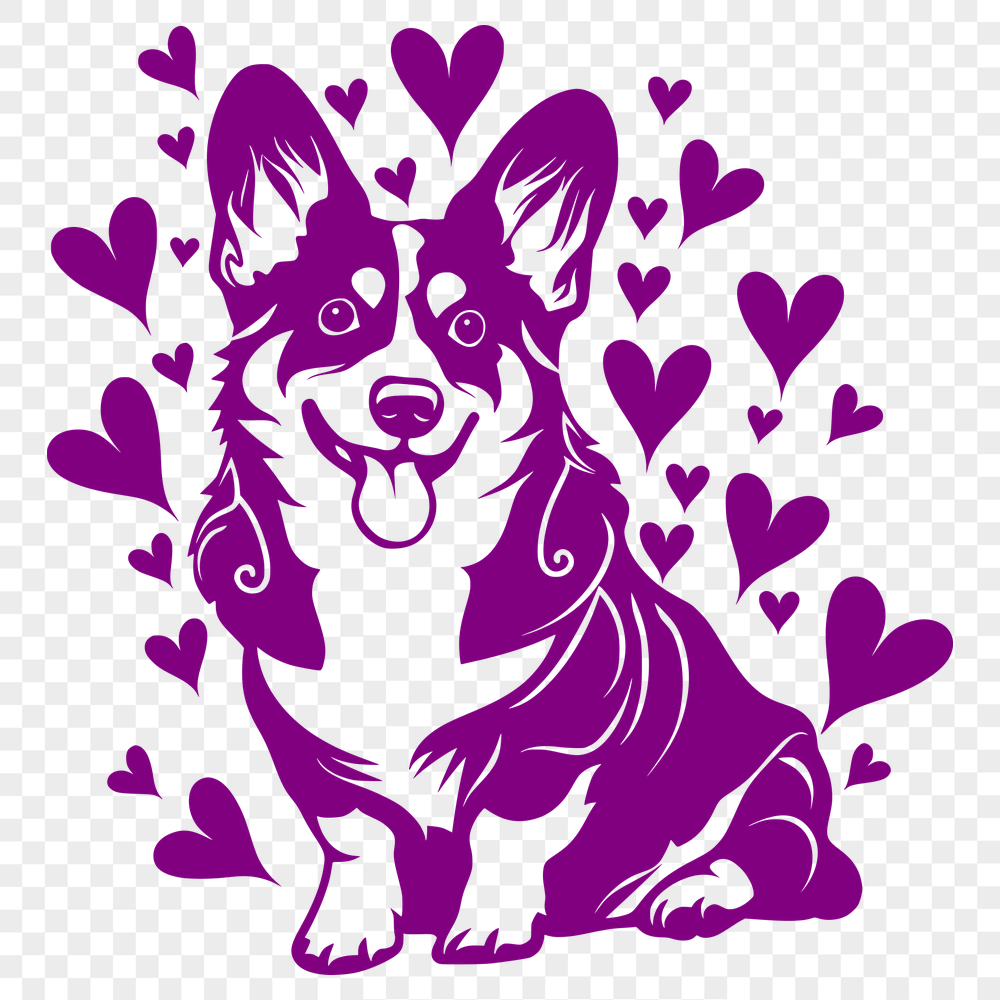 Creative Sitting Welsh Corgi - PNG