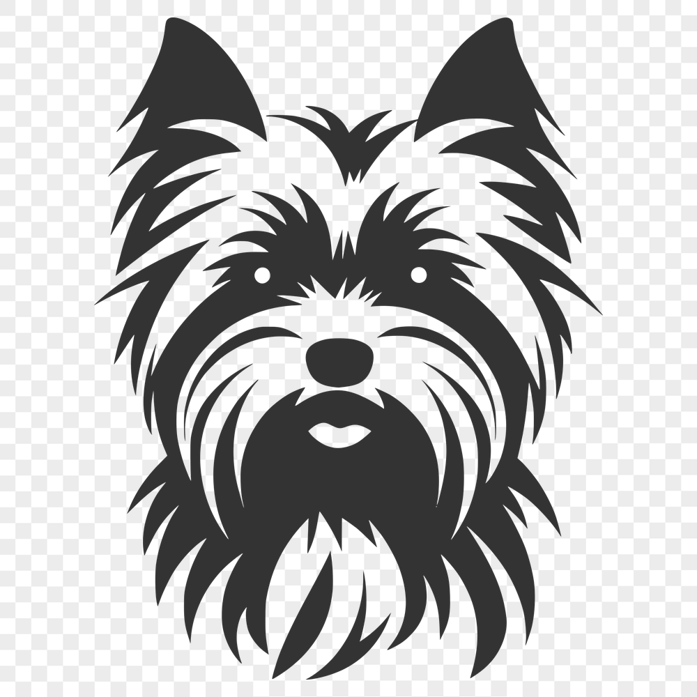 Free Beautiful Yorkshire Terrier Stencil