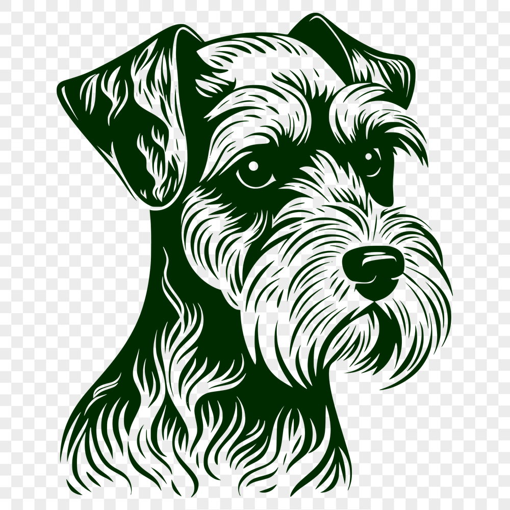 Creative Miniature Schnauzer Vector Art