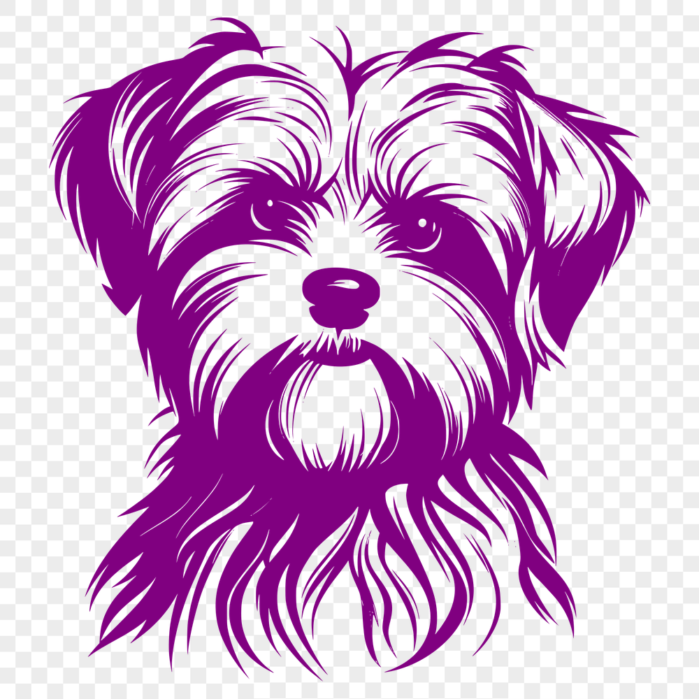 Artistic Morkie Vector Image