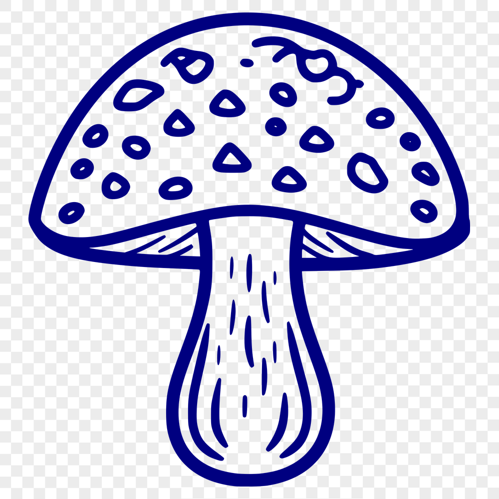 Unique Mushroom In DXF