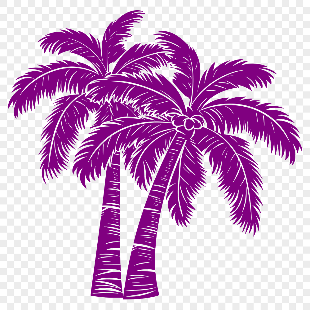 Artistic Palm Tree Vector Image In PNG For Free Download