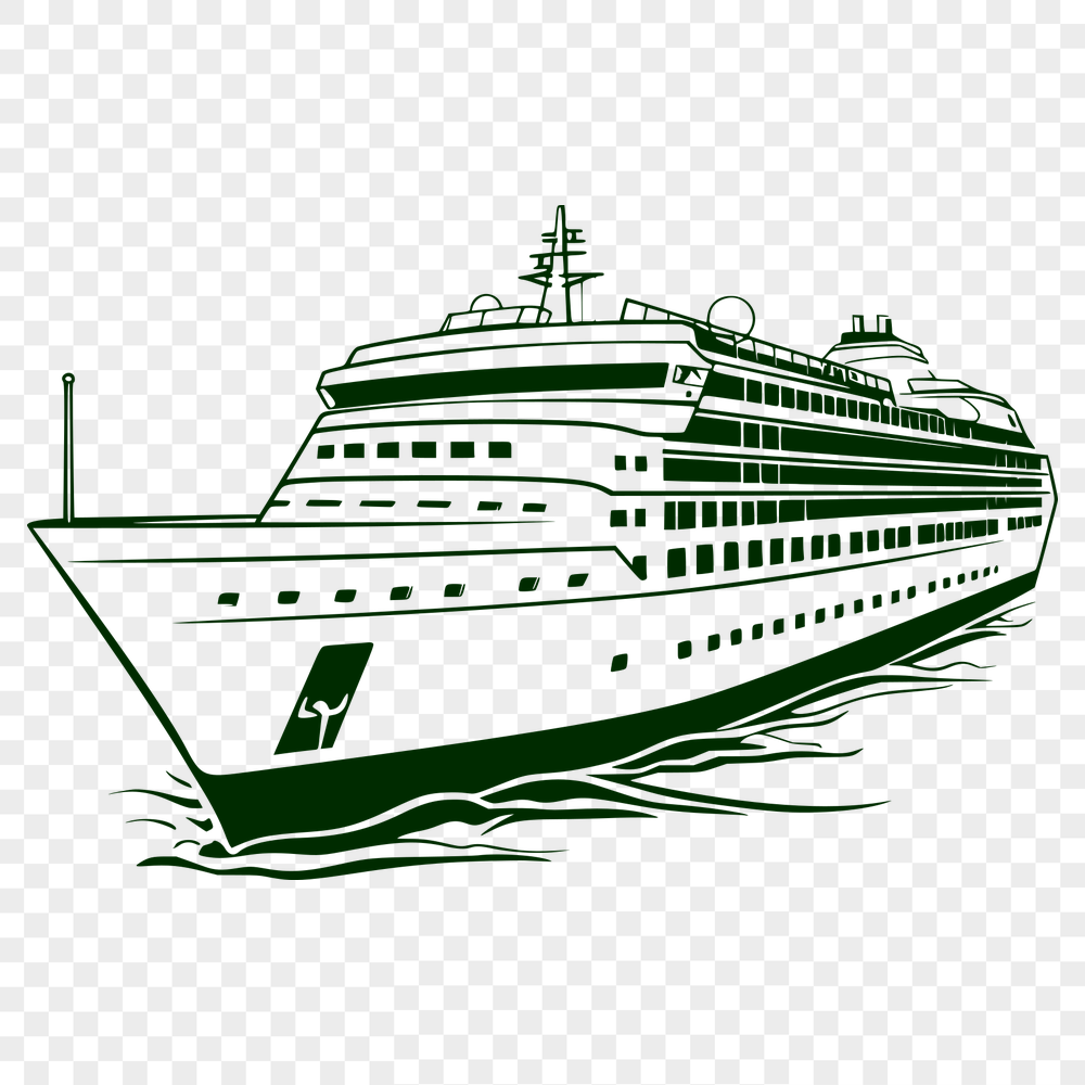 Free Cruise Ship Vector Drawing