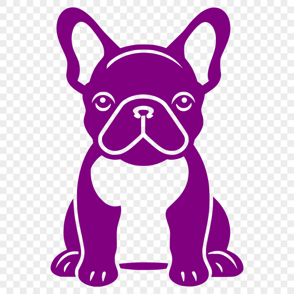 Sitting French Bulldog SVG