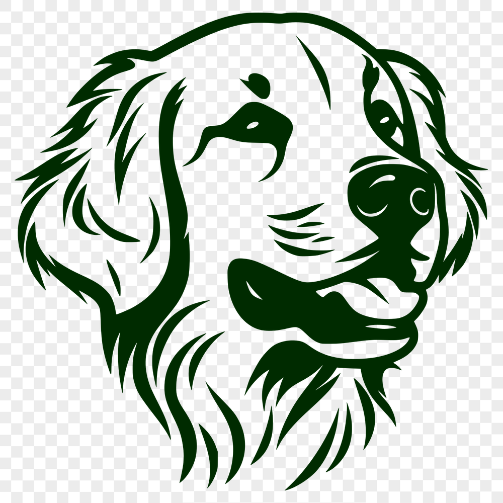 Free Artistic Golden Retriever Vector Art