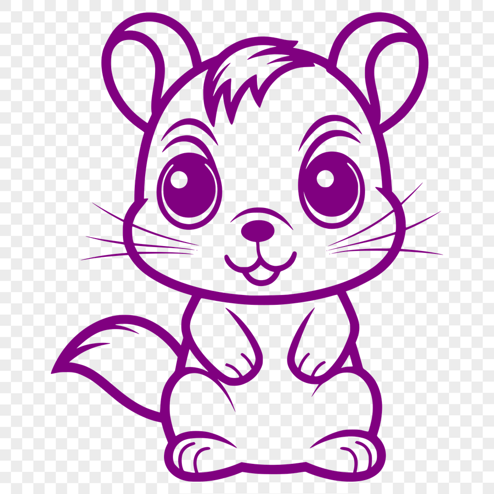 Free Artistic Squirrel Digital Drawing