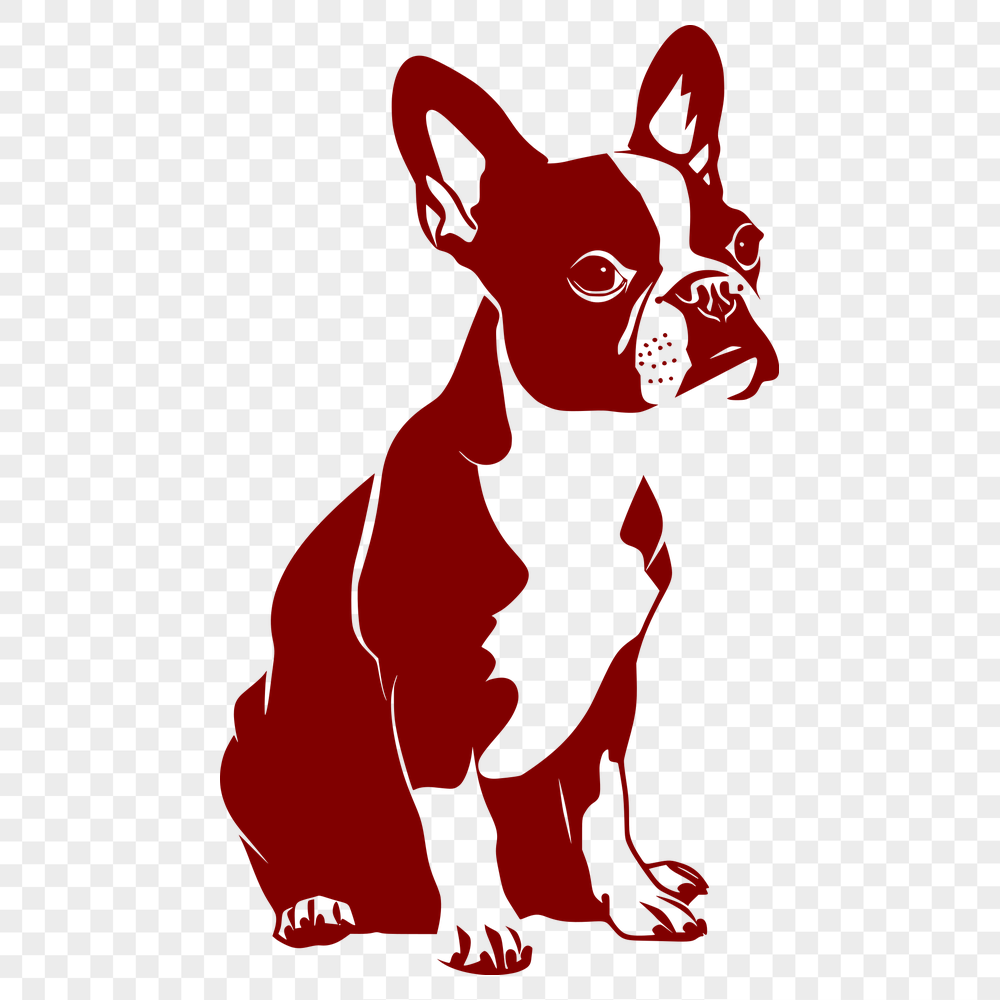 Artistic Sitting Dog Vector Art