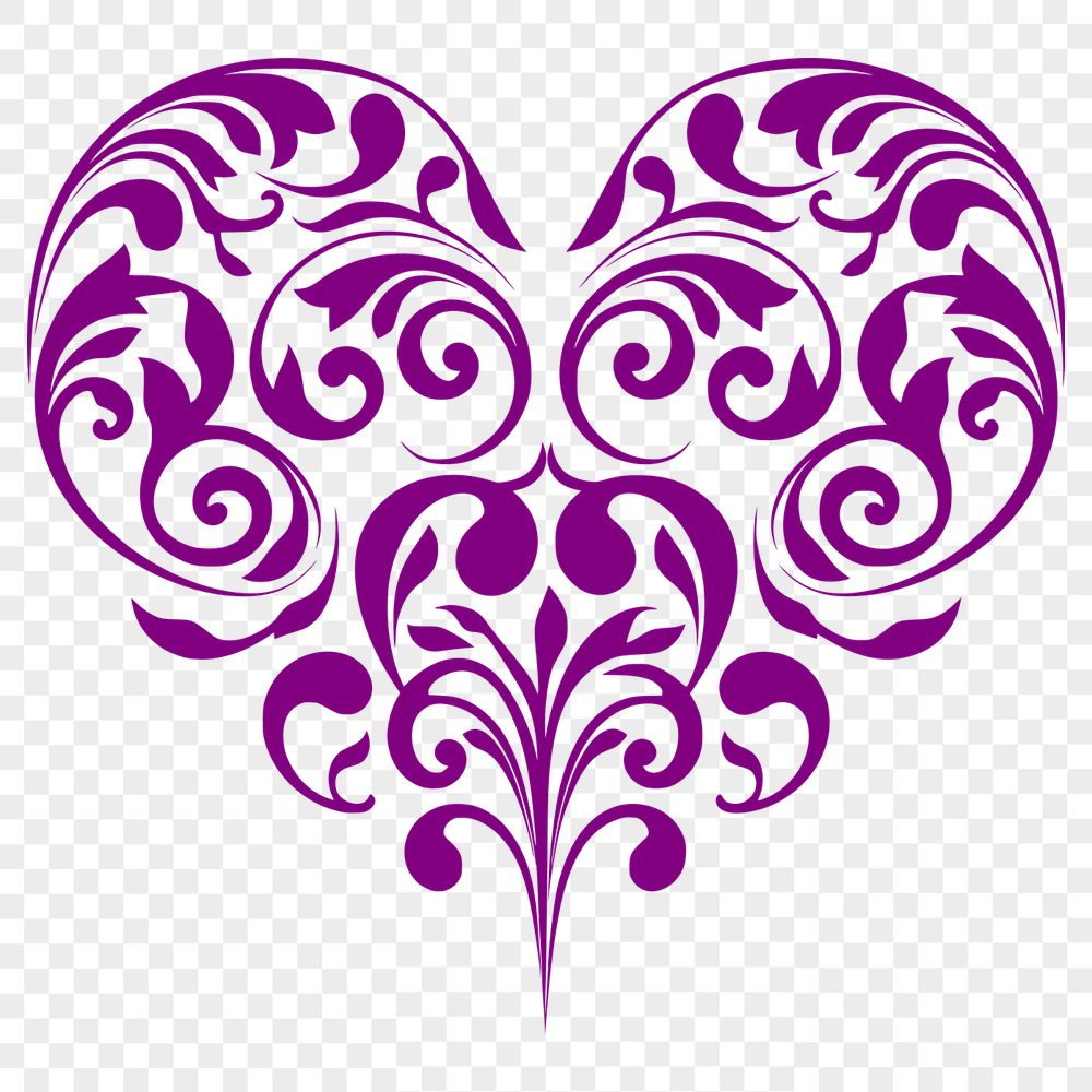 Ornate Love Heart - For Sublimation Project