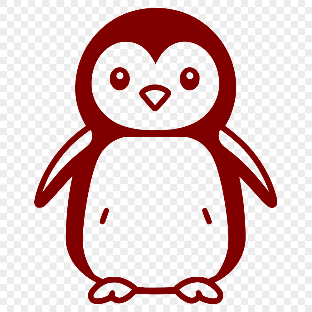 Penguin SVG, PNG, PDF And DXF Files