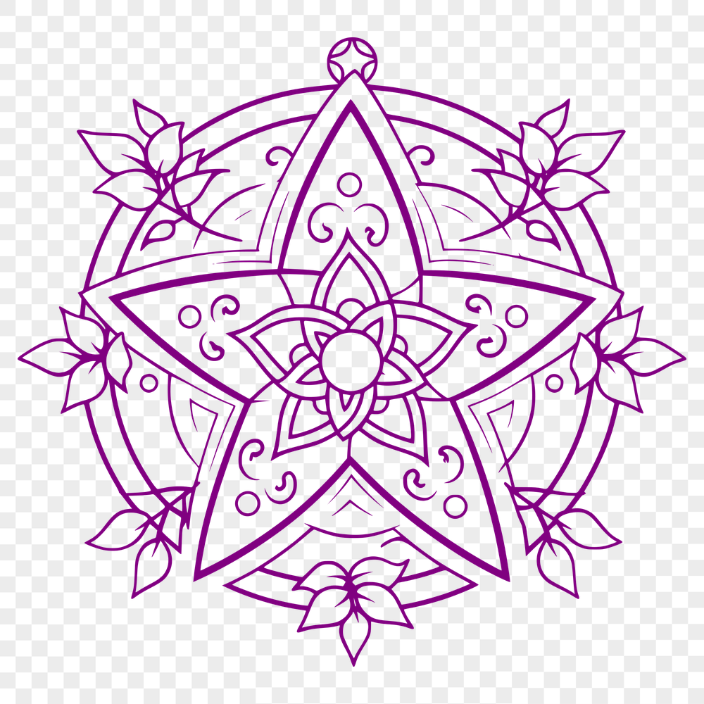 Free Unique Pentagram Drawing