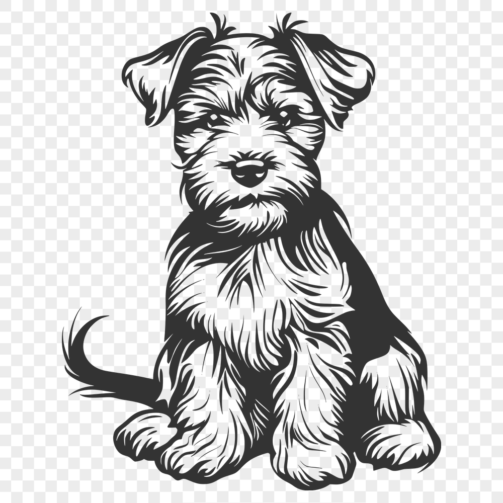 Stunning Sitting Dog - SVG