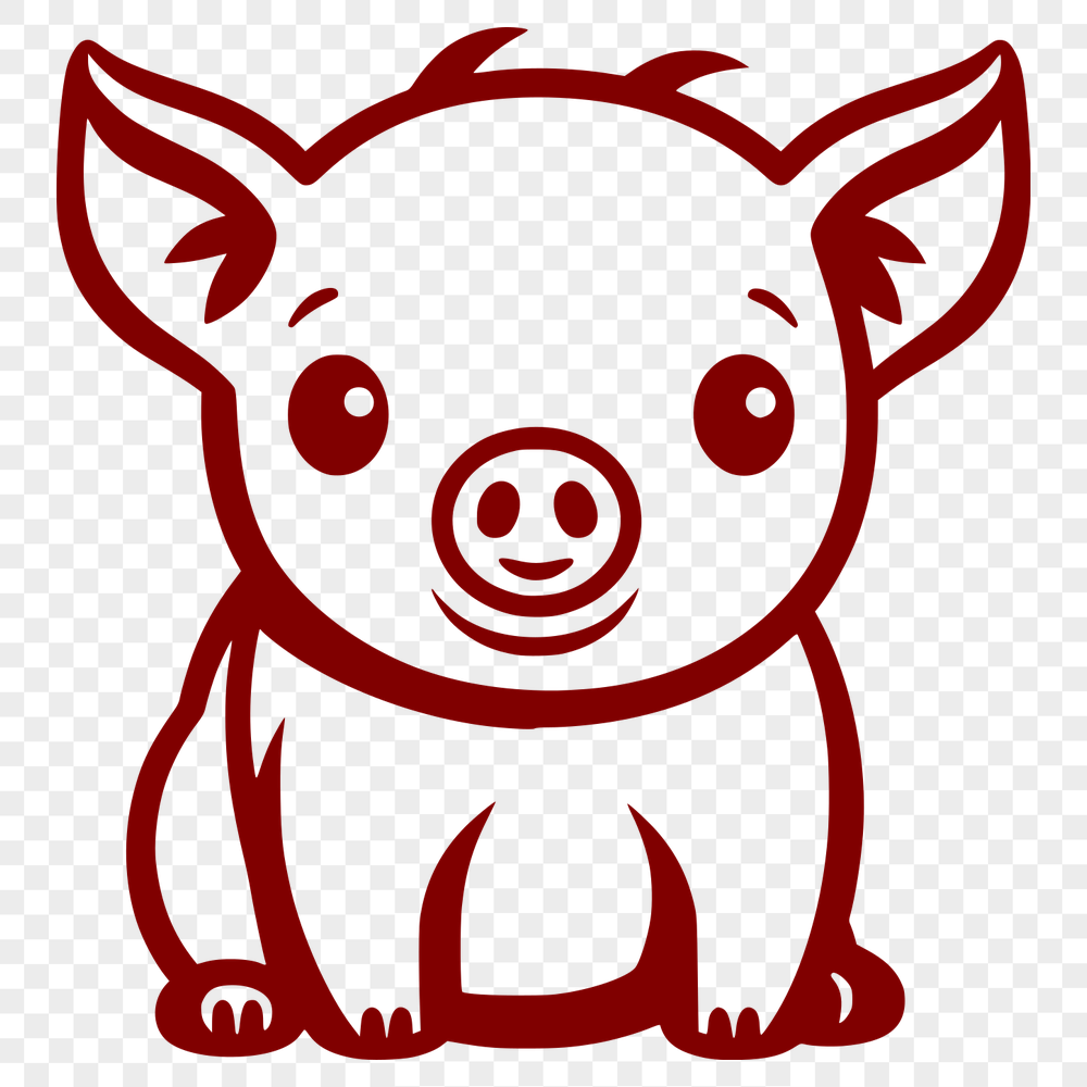 Stunning Pig Vector Image