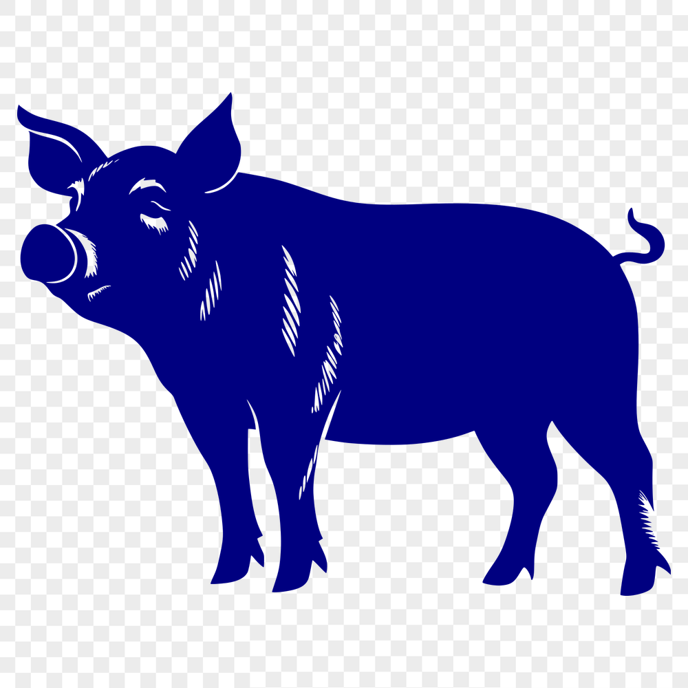 Free Artistic Pig Vector Drawing