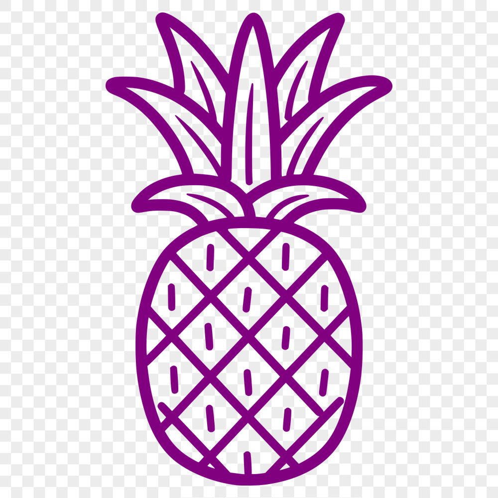 Stunning Pineapple - Laser Cutter PNG