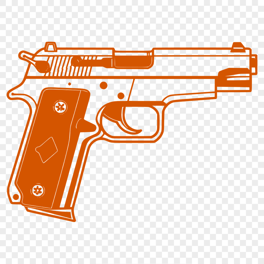 Free Unique Pistol Image DXF - Commercial Use