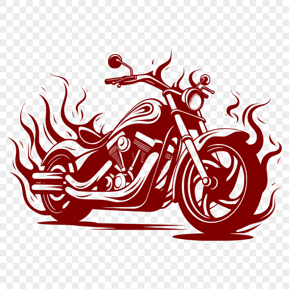 Free Artistic Motorbike Printable Image