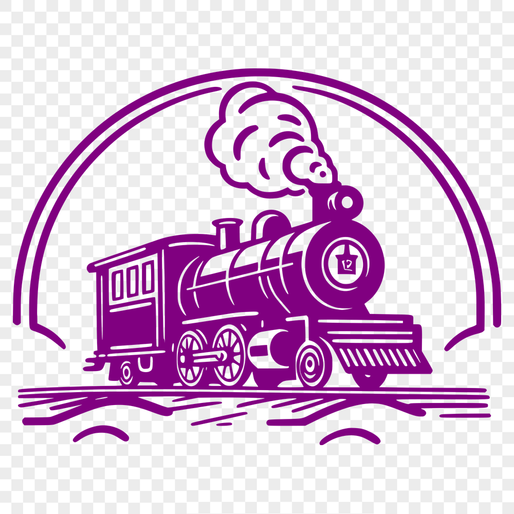 Artistic Train SVG, PNG, PDF And DXF Files