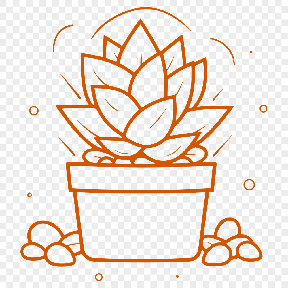 Floral Plant - Laser SVG