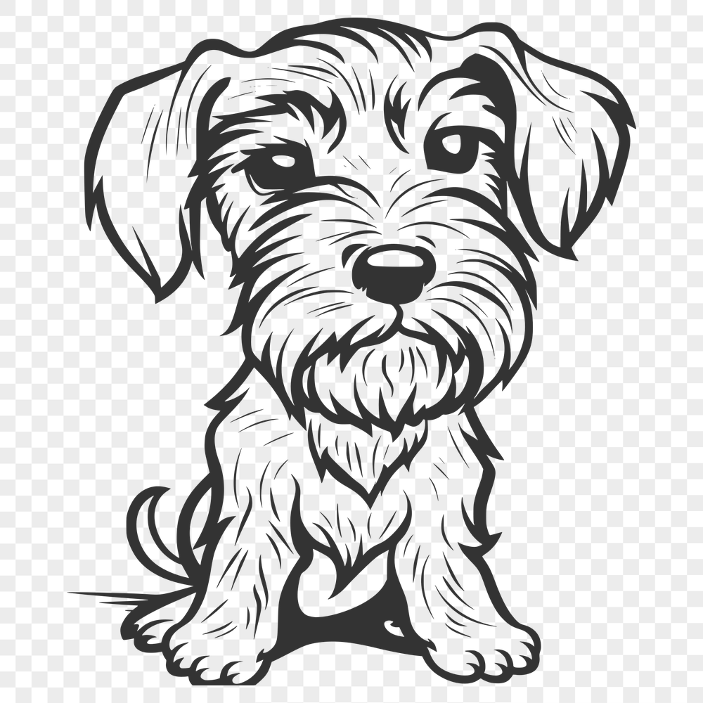 Unique Puppy Vector Art