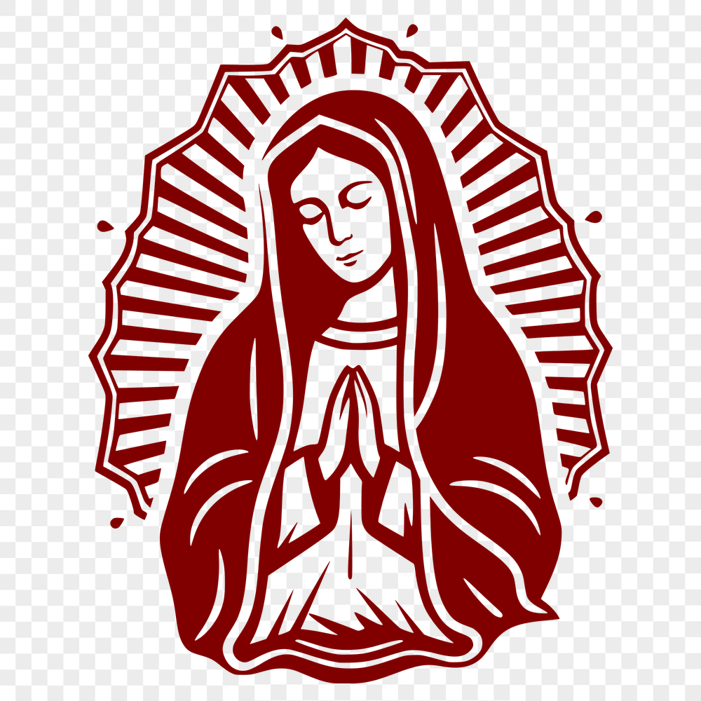 Artistic Virgin Mary Vector Illustration