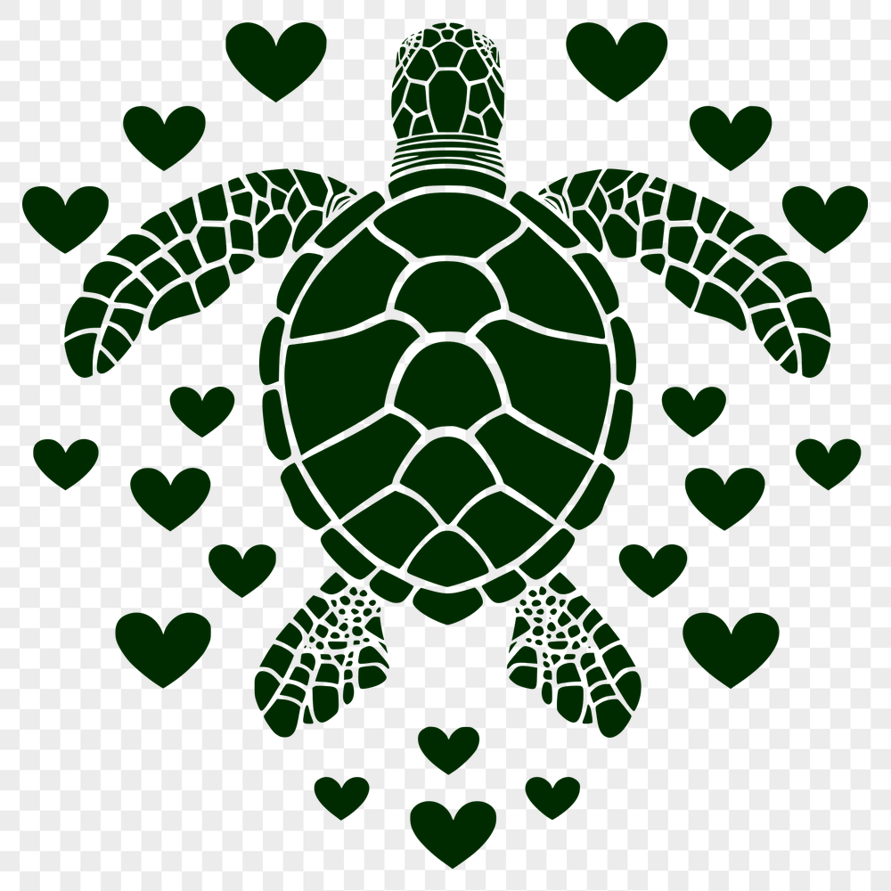 Beautiful Sea Turtle SVG, PNG, PDF And DXF Files