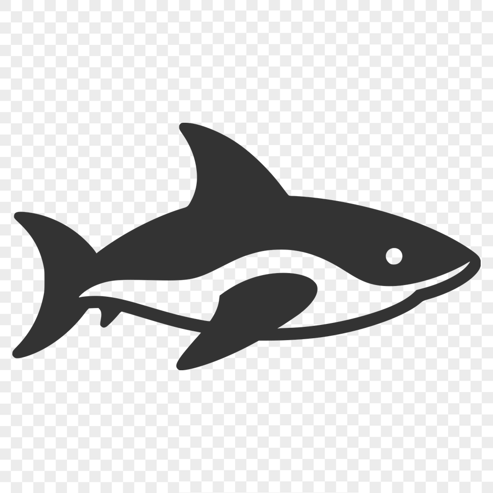 Cute Shark SVG, PNG, PDF And DXF Files