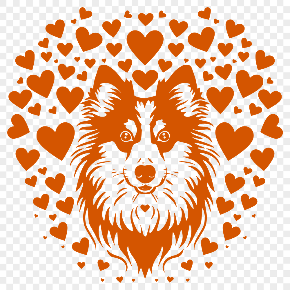 Stunning Shetland Sheepdog Vector Art