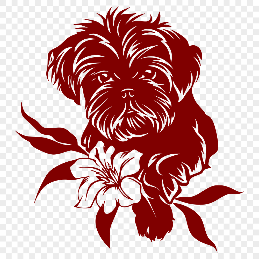 Free Floral Dog Image