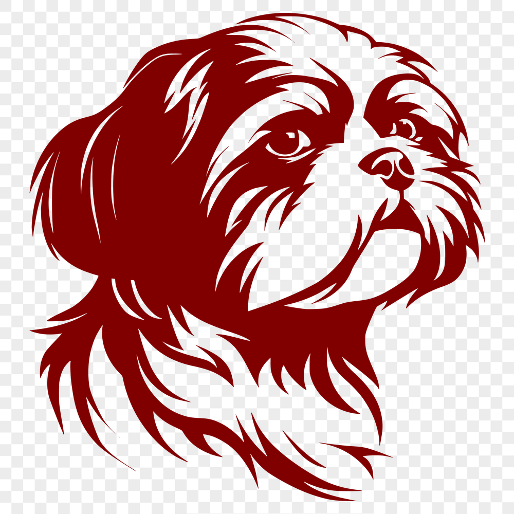 Artistic Shih Tzu In SVG & DXF