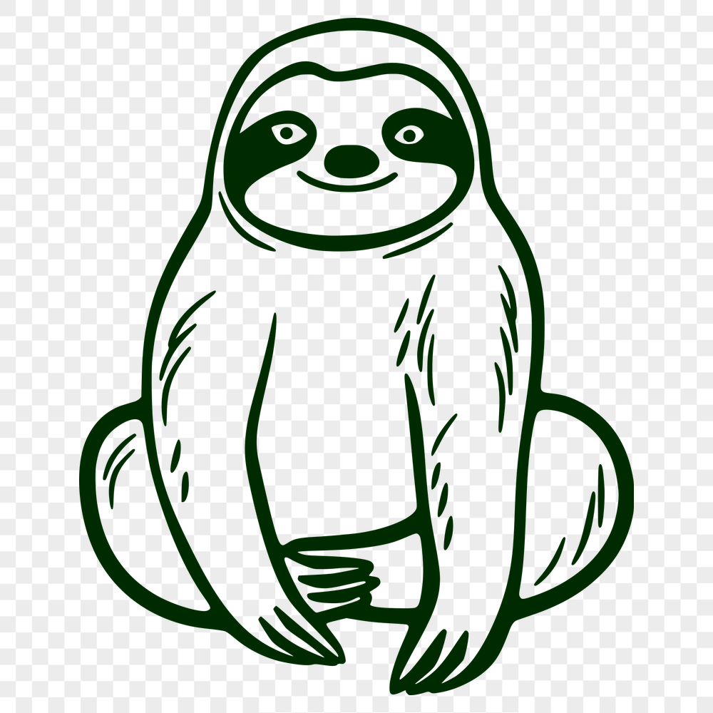 Free Unique Sloth Stencil