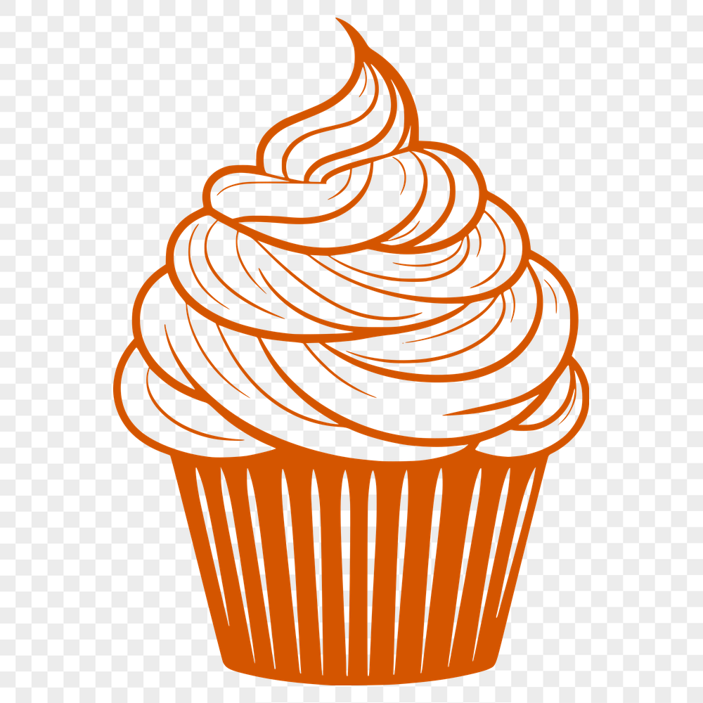 Artistic Cupcake - Glowforge SVG