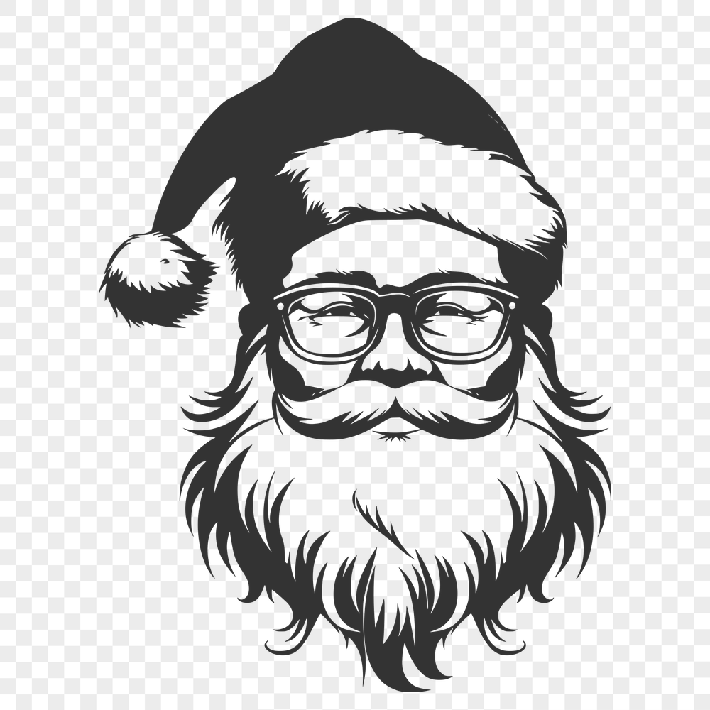 Father Christmas Wearing Glasses