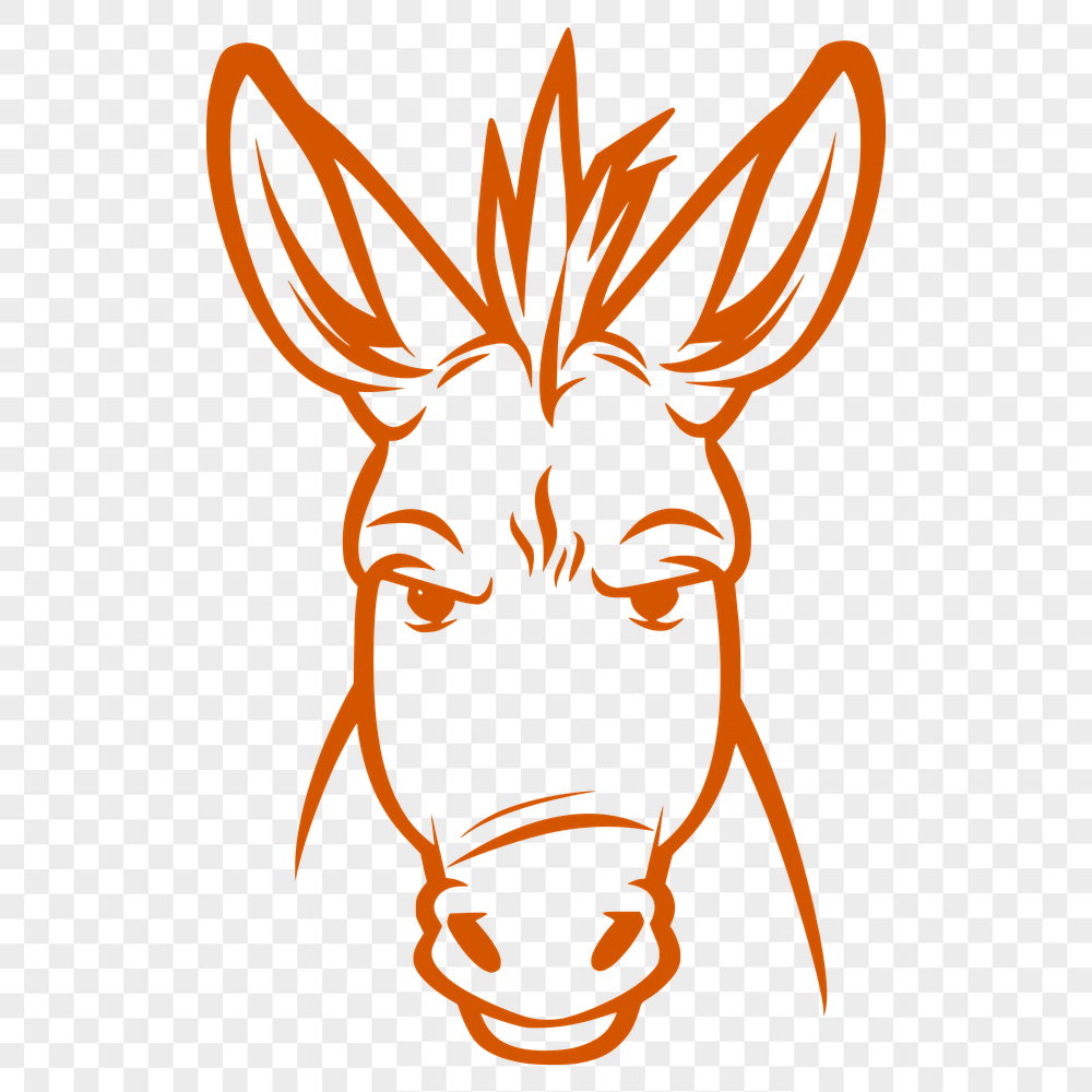 Artistic Donkey Vector Illustration