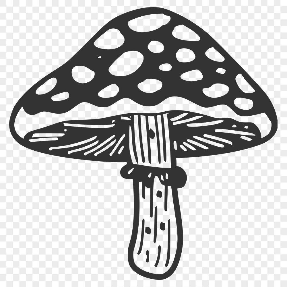 Artistic Mushroom In SVG & DXF