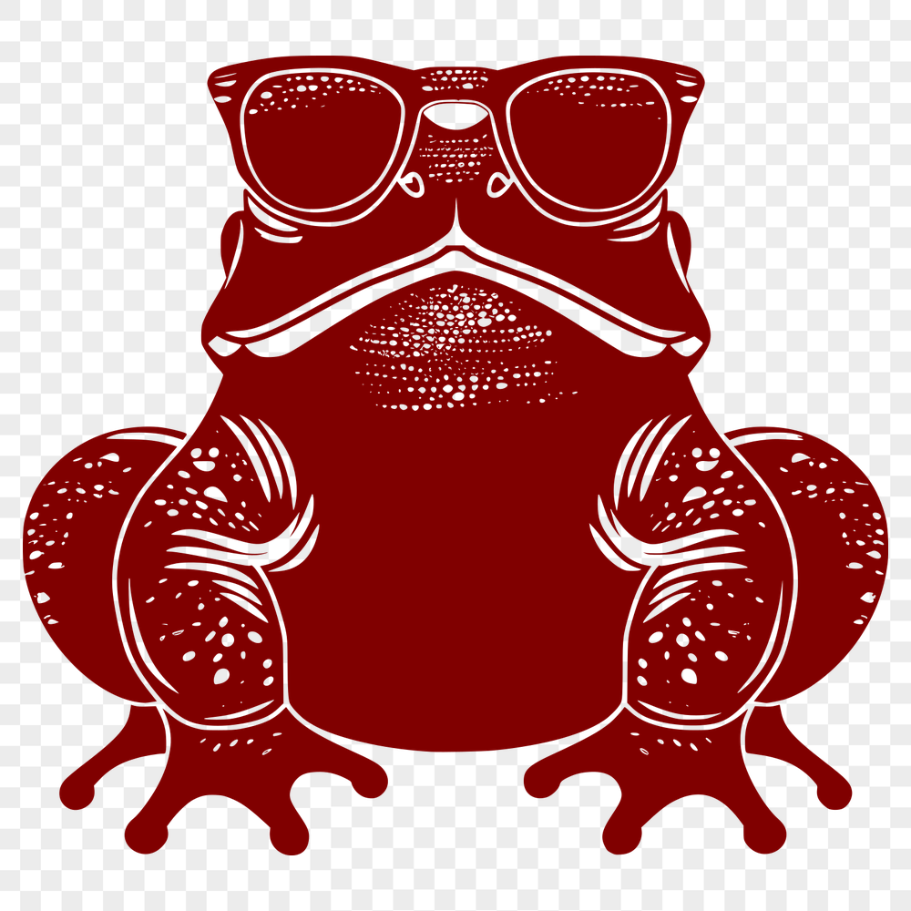 Creative Toad Wearing Sunglasses